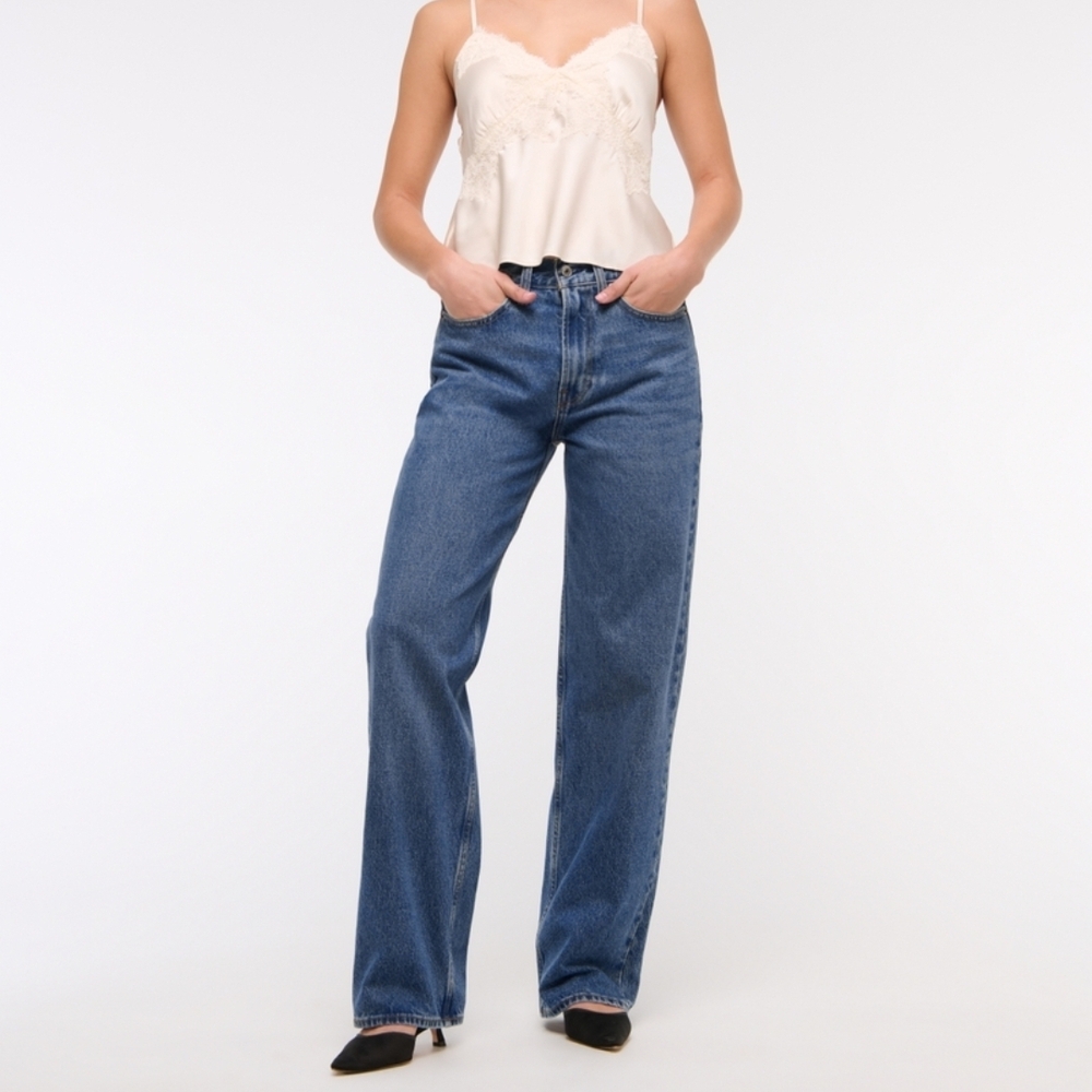 Abercrombie & Fitch Slouchy Jean Mid Rise 29S